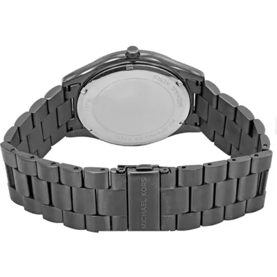 Michael Kors Slim Runway Blue Dial Gunmetal-plated Men's Watch